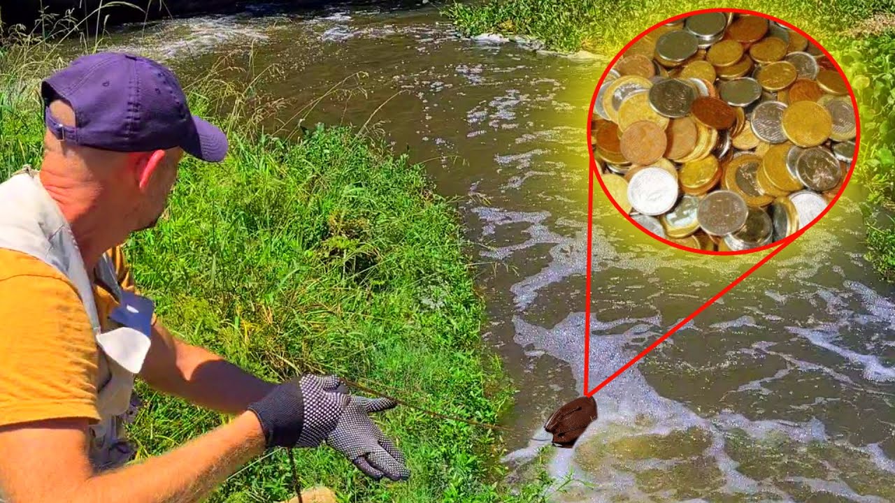 Encontrei uma BOLSA Cheia de MOEDAS (Pesca Magnética)