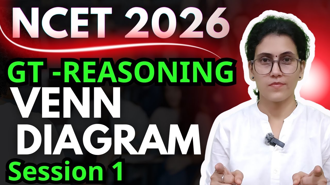 NCET 2026 Reasoning Class 1 General Test Venn Diagram |  | ITEP B.ED. ADMISSION #ncet2026 #ncet