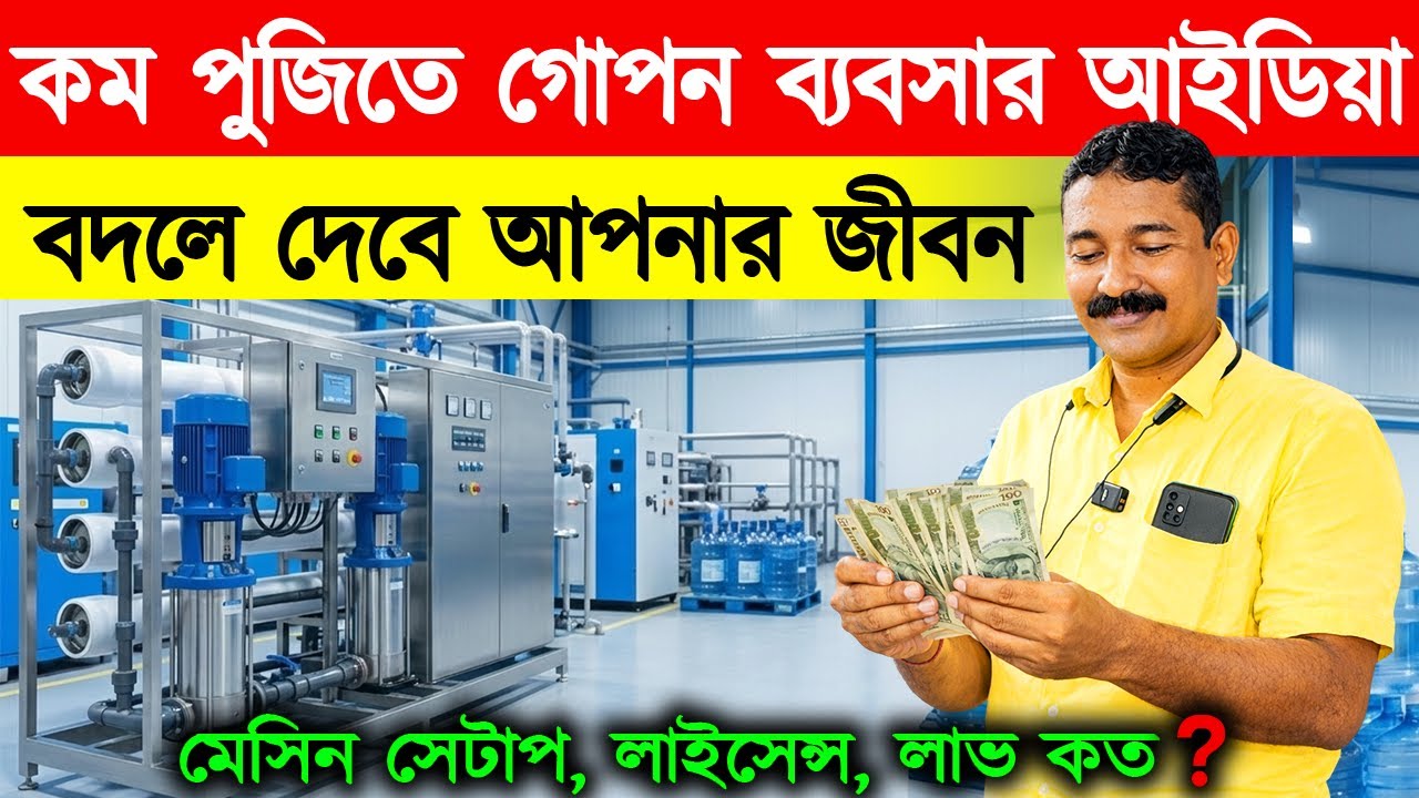 কম পুজিতে শুরু করার গোপন ব্যবসার আইডিয়া ! Minerila Water Plant Business Plan | Business Ideas 2026
