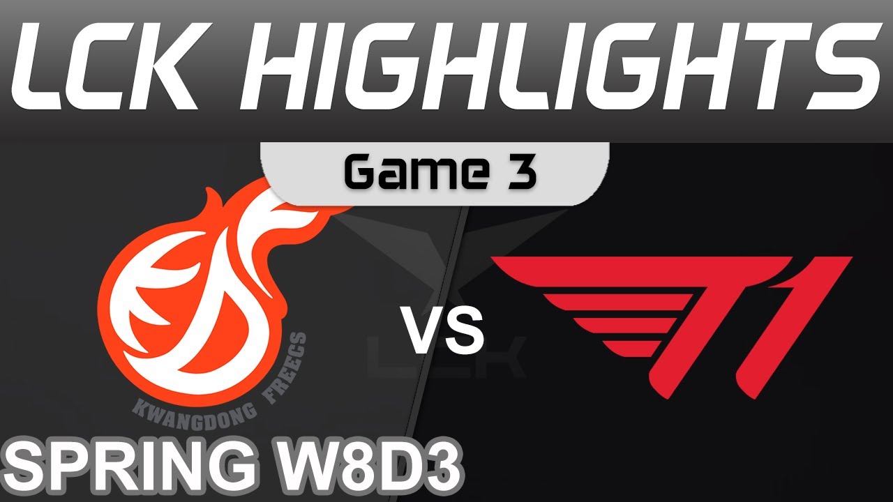 KDF vs T1 Highlights Game 3 LCK Spring Season 2022 W8D3 Kwangdong Freecs vs T1 Onivia