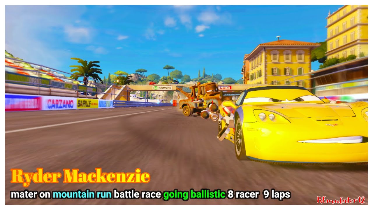Cars 2 The Video Game | Mater - Battle Race (Going Ballistic 8 Racers) | Mountain Run 9 Laps
