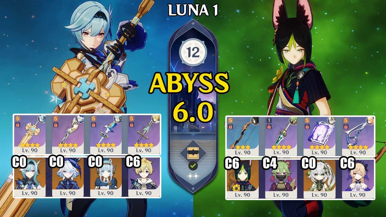 【Genshin Impact Бездна 6.0】C0 Эола + Инеффа Команда & C6 Тигнари Распространение｜原神 Spiral Abyss