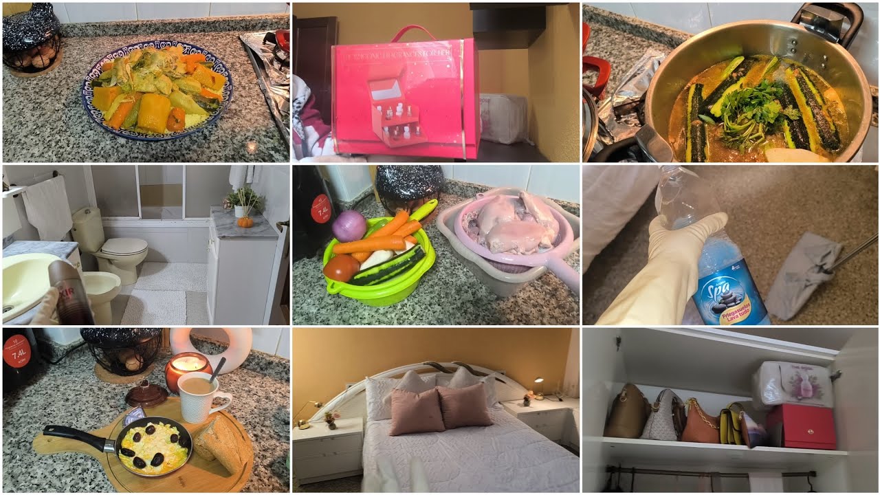 روتين متنوع كيف العادة 🤰🏻 بديت نعيا ولكن كولشي يهون على أولادي رديت بيت النعاس كيشعل 🧽✨