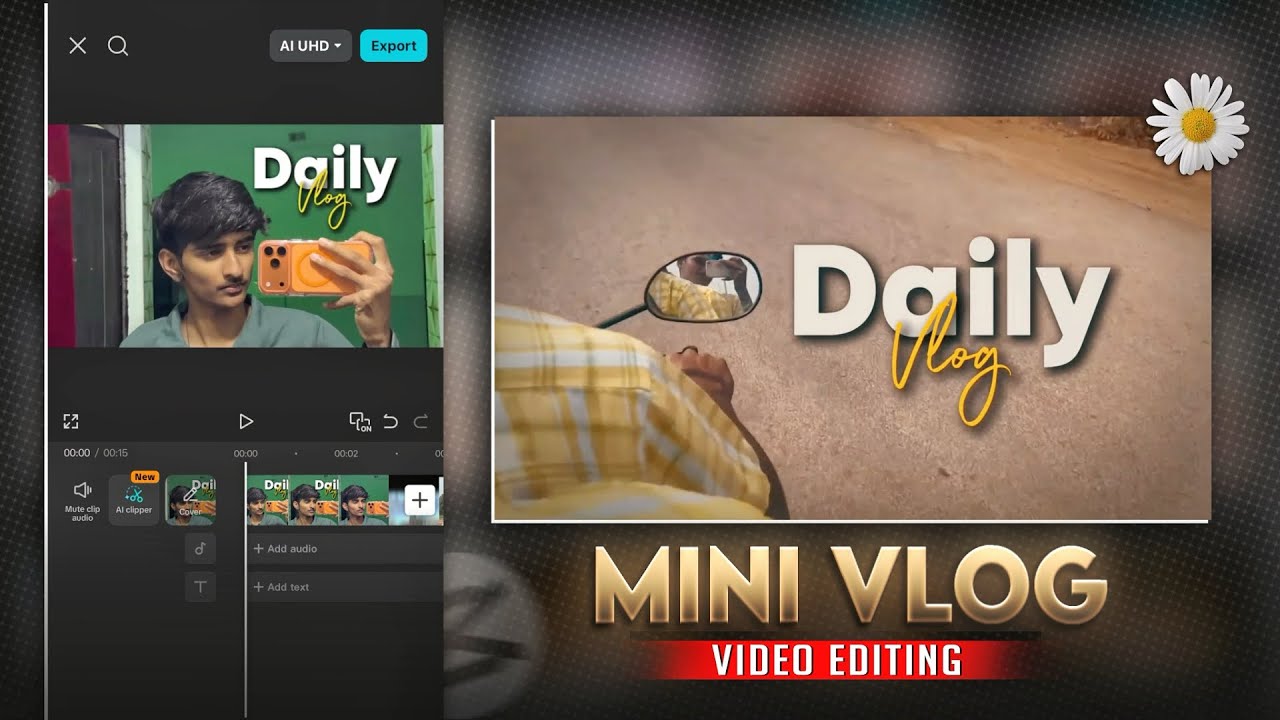 Viral Mini Vlogs Edit Tutorial | How To Edit Mini/Daily Vlogs For Instagram Page ! ✨