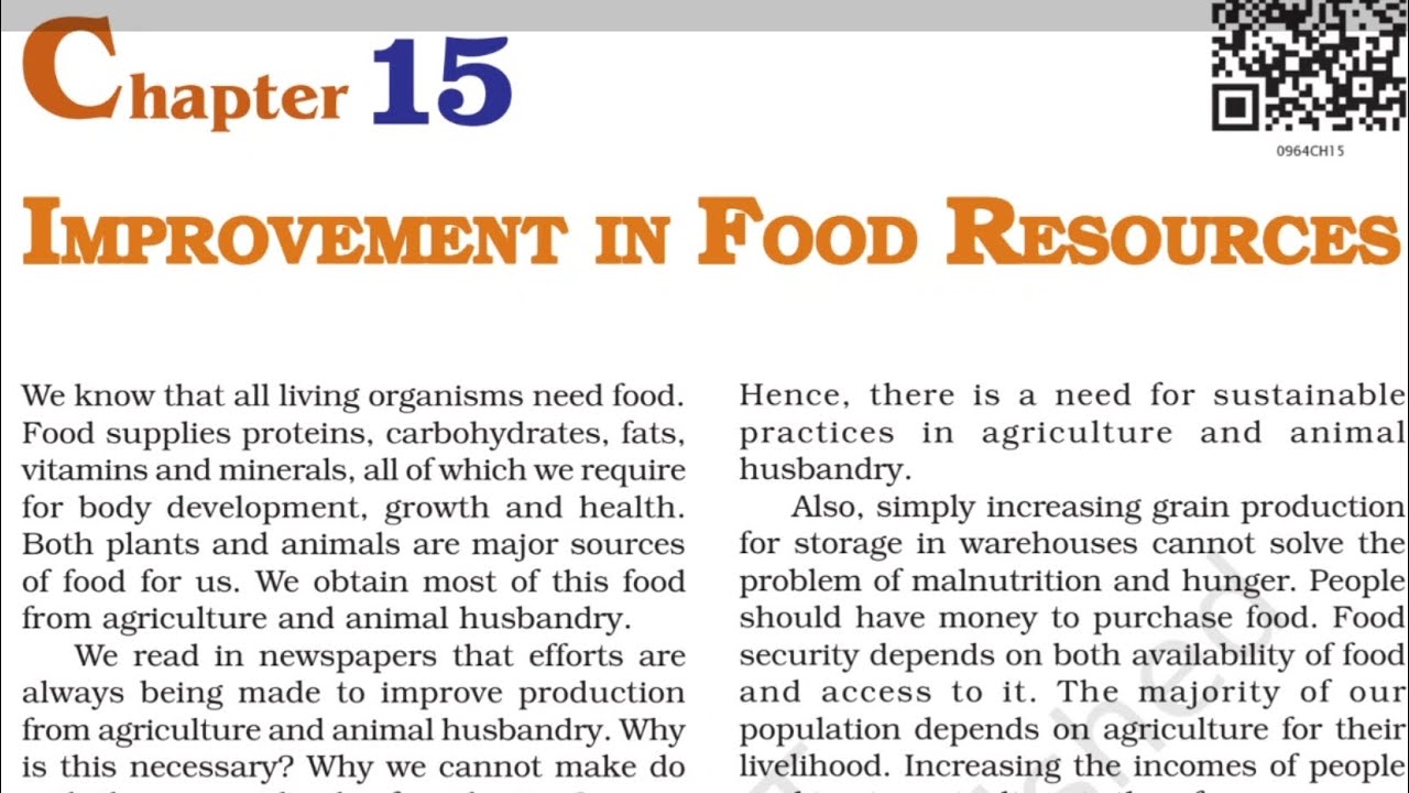 NCERT SCIENCE 9th | C- 15 Improvement in food resources 