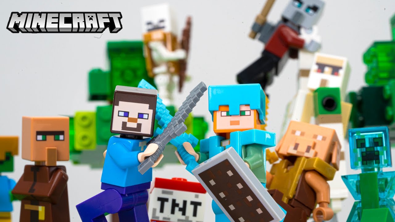 герой Молния Свинина LEGO Minecraft STOPMOTION