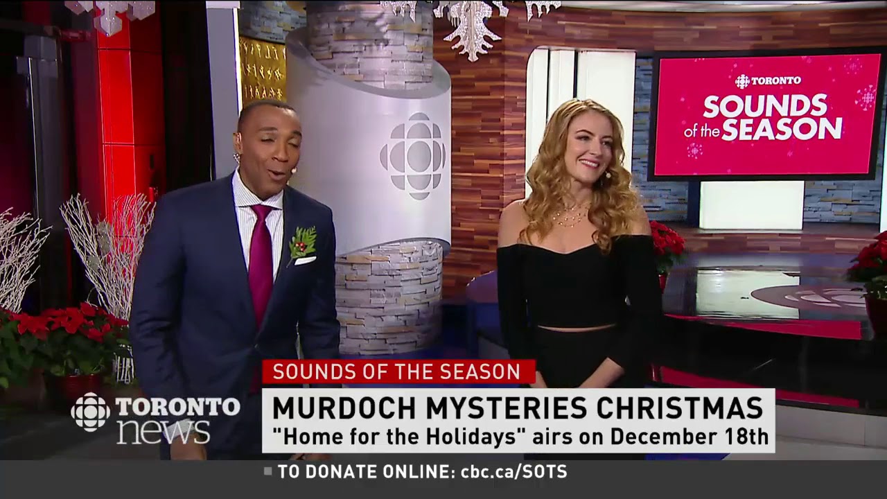 H&eacute;l&egrave;ne Joy on CBC News about the Murdoch Mysteries Christmas &ldquo;Home for the Holidays&rdquo;