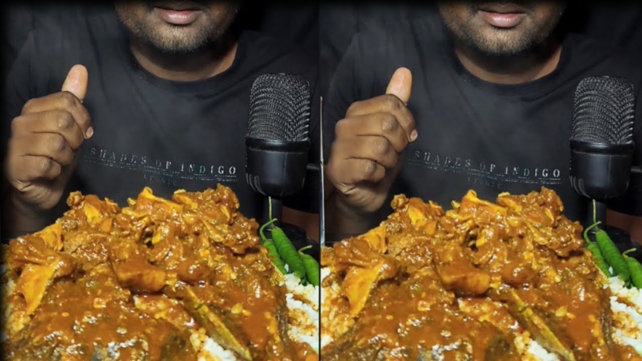 mutton Curry chilli onion with rice Eating challenge 74