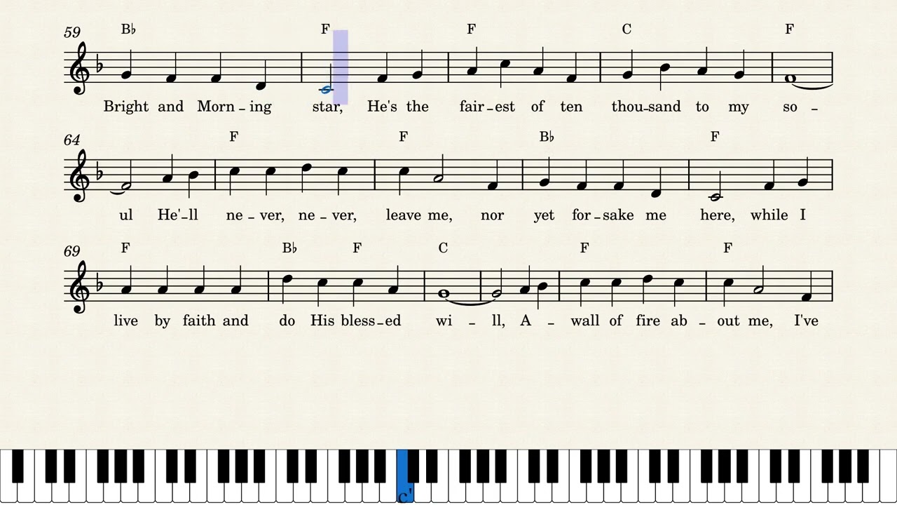 Easy Piano Hymn Tutorial: How to Play The Lily of the Valley, Notes + Lyrics