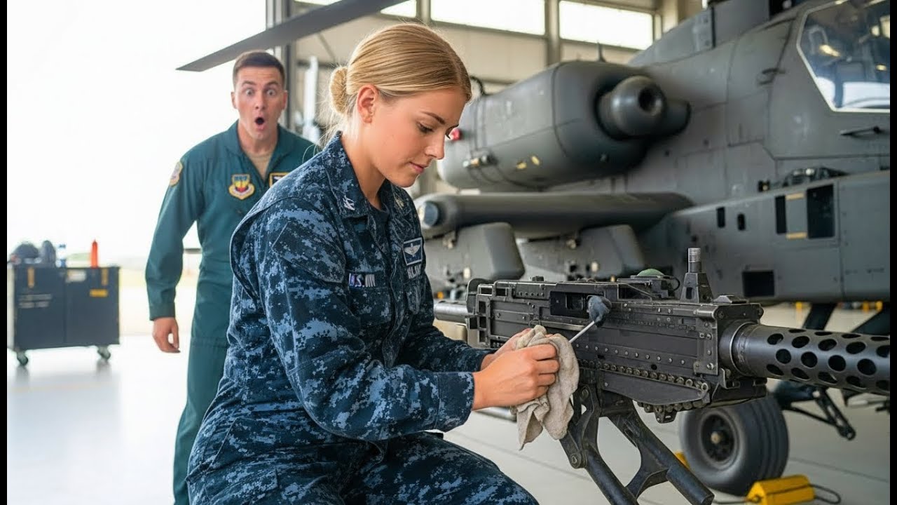 She Was Only Cleaning the Apache’s Machine Gun—Until the Pilot Spotted the Patch…and Froze