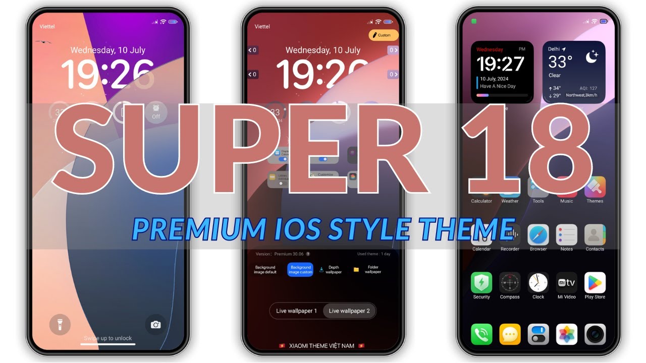 Premium iOS Style HyperOS Theme - SUPER 18