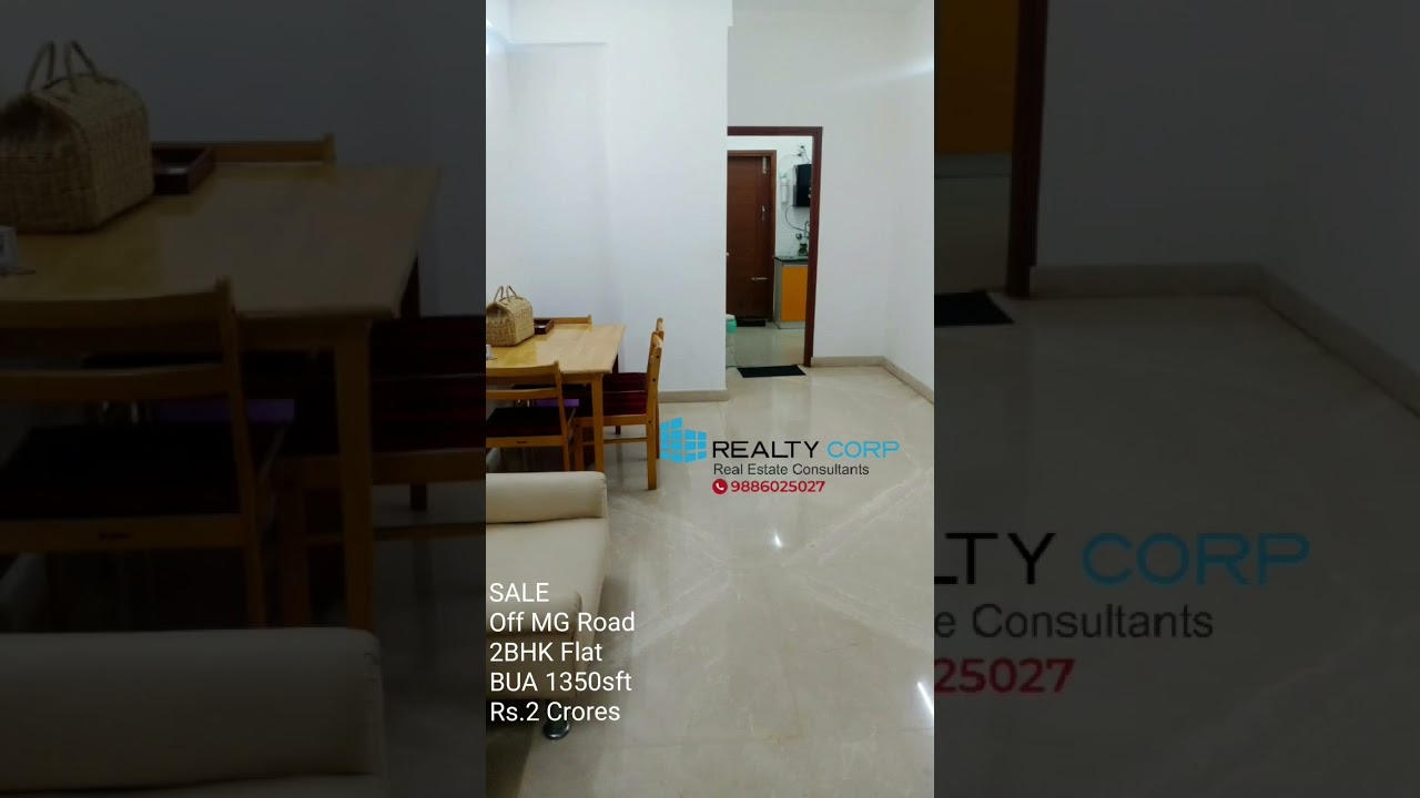 #bangalore 2 Bedroom Flat For Sale In MG Road Heart Of Bangalore Rs.2cr ☎️ 'Realty Corp' 9886025027