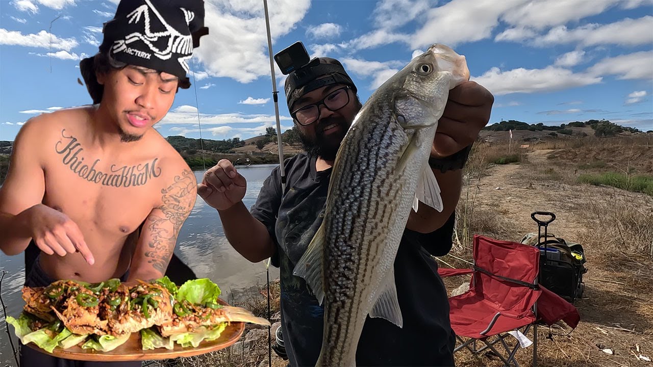 Популярный шеф-повар TIKTOK Sean2asian готовит мою полосатую рыбу Petaluma River