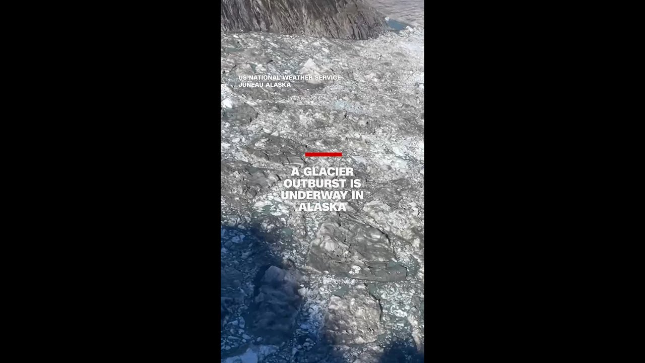 A glacier outburst is underway in Alaska