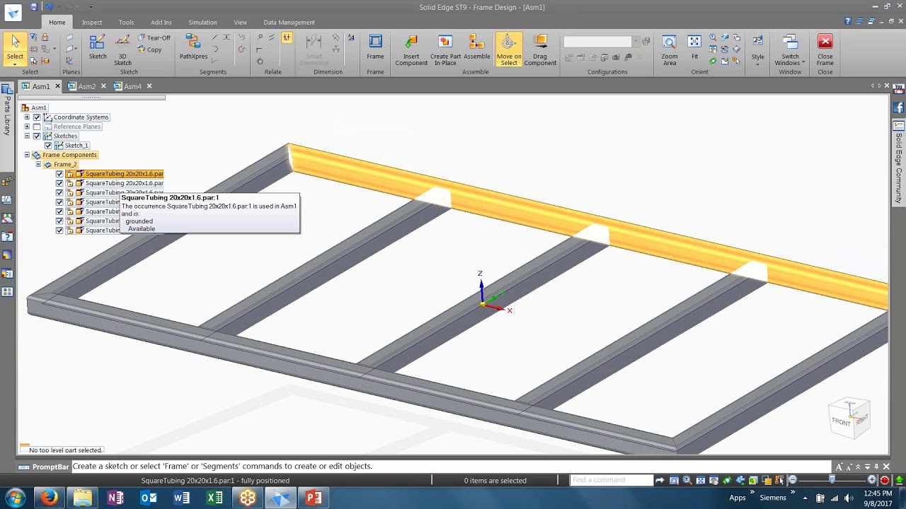 CAM Logic Tech Tuesdays - Siemens Solid Edge Assembly Frame Design