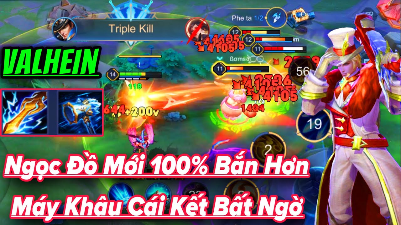 VALHEIN Liên Quân || Ngọc Và Đồ Mới 100% Bắn Hơn Máy Khâu Địch Lết Không Nổi Và Cái Kết K Tin Nổi