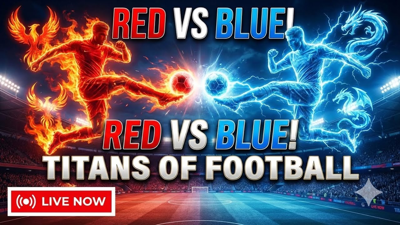 ⚔️ SOLO BATTLE: Red vs Blue Football Clash LIVE 🔴🔵 | 1v1 Football