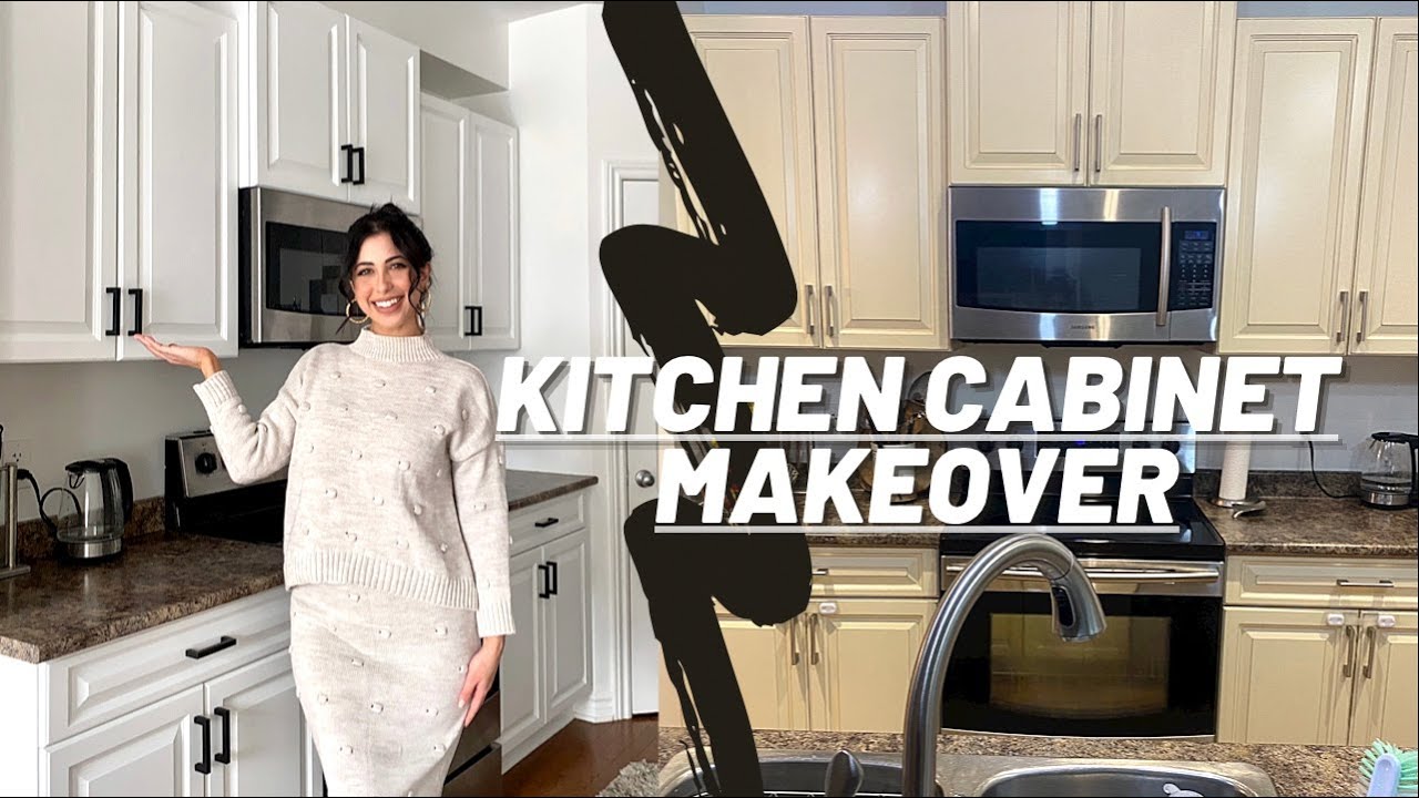 DIY Kitchen Cabinet Makeover! White Kitchen!