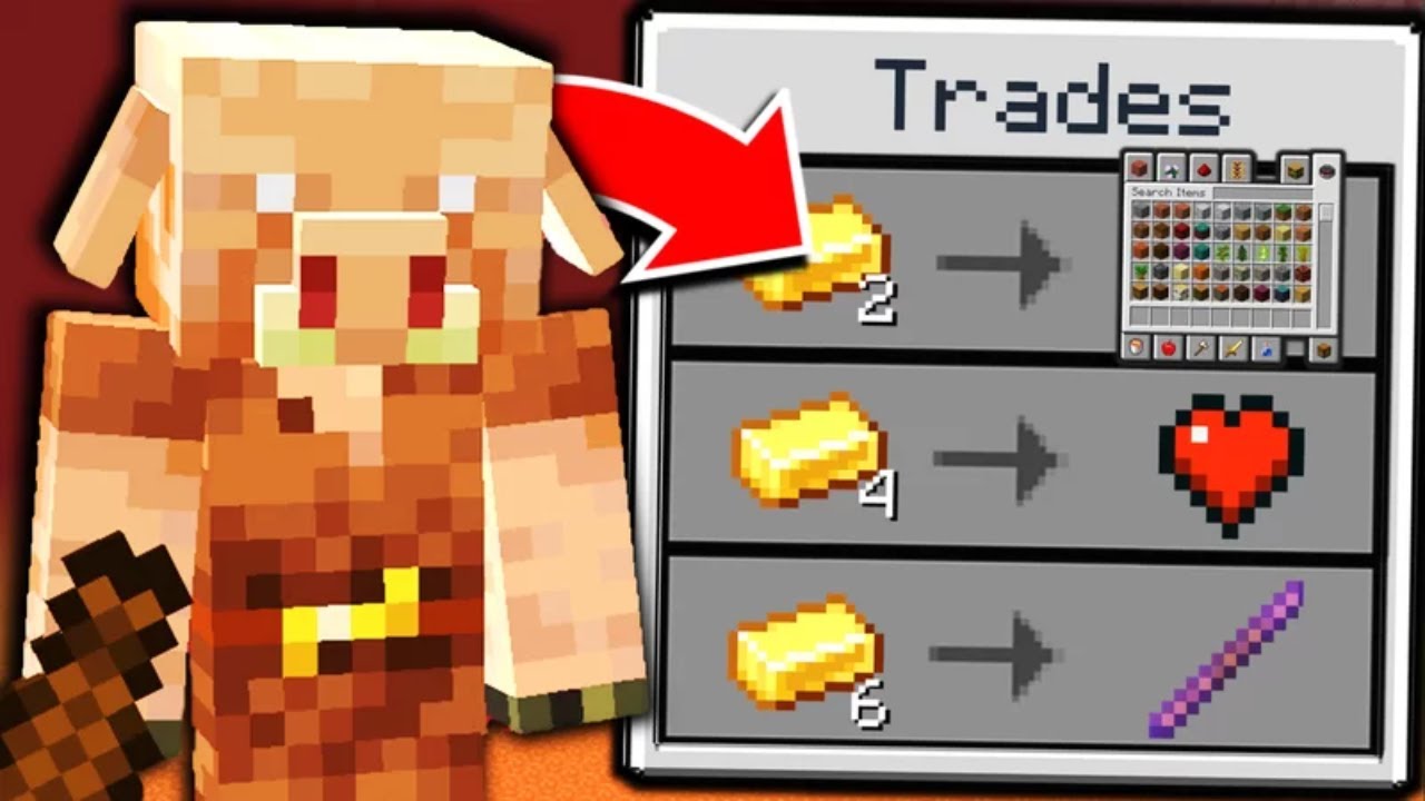 Minecraft But, Piglins Trade Gamemodes...!! #minecraftbut #minecraft