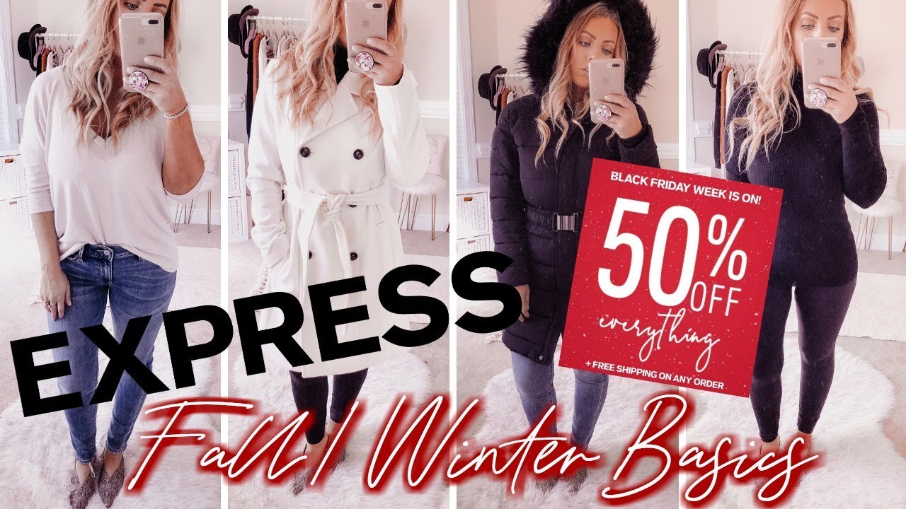 EXPRESS Fall/Winter Basics TRY-ON | Black Friday SALE Essentials