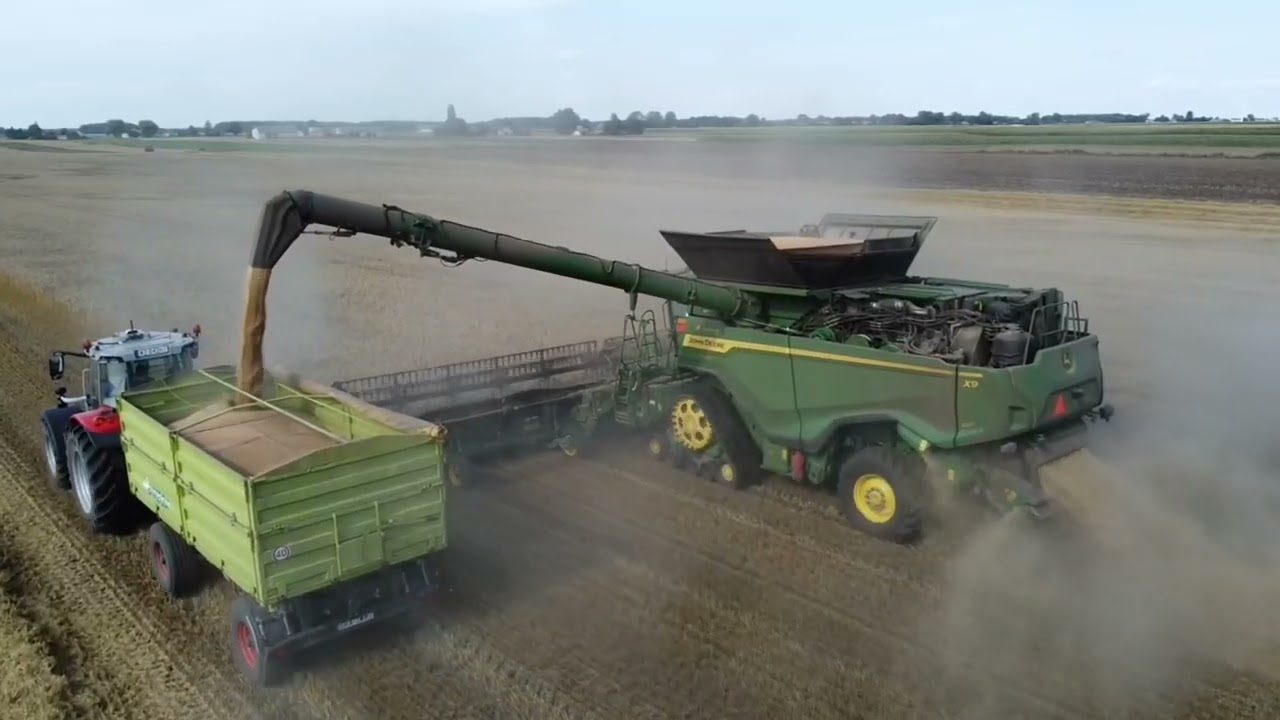 Żniwa na 6 kombajnów. [OHZ Osięciny] JOHN DEERE X9 1100 & 3×CLASS & 2× NEW HOLLAND.