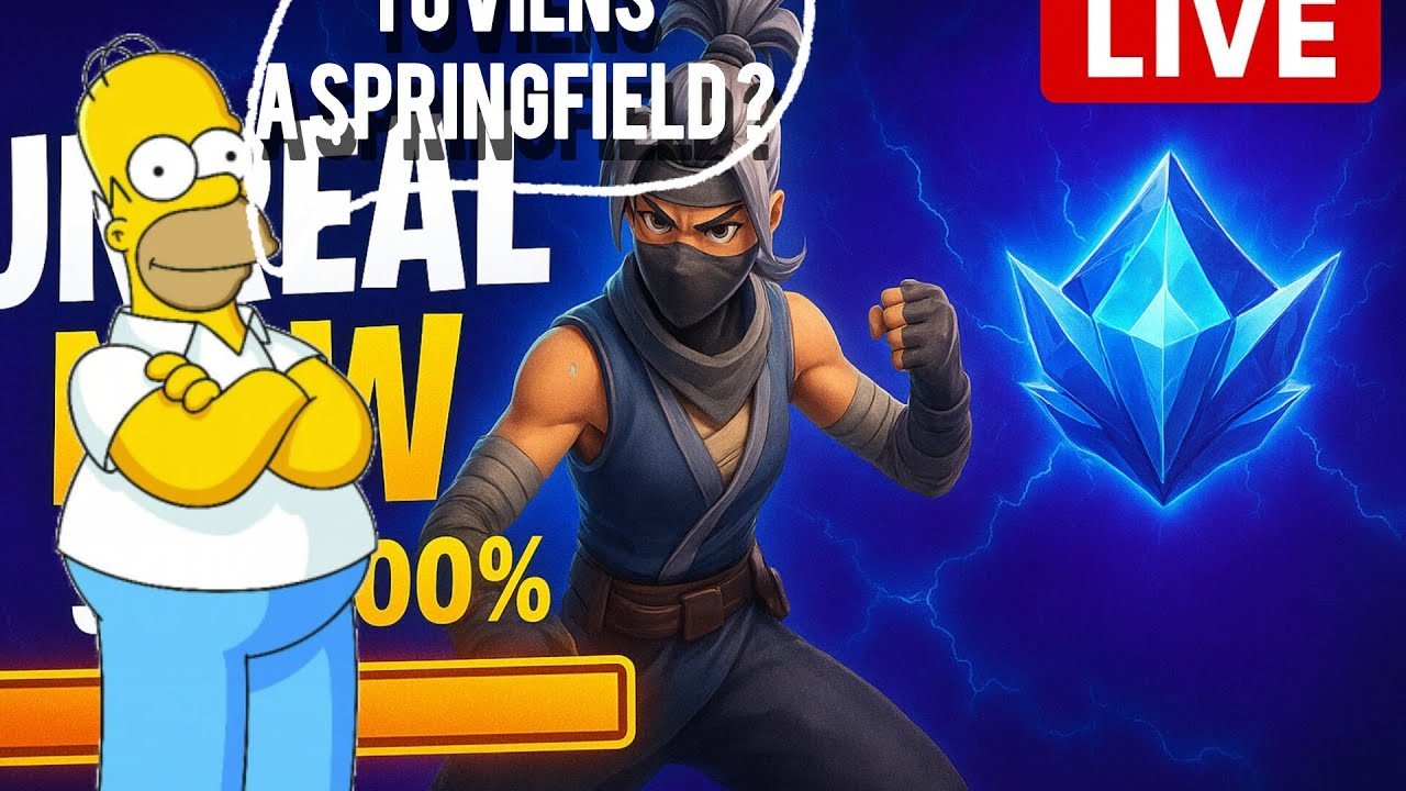 UNREAL RANK 100% ! Homer débarque à Springfield sur Fortnite 😱🔥