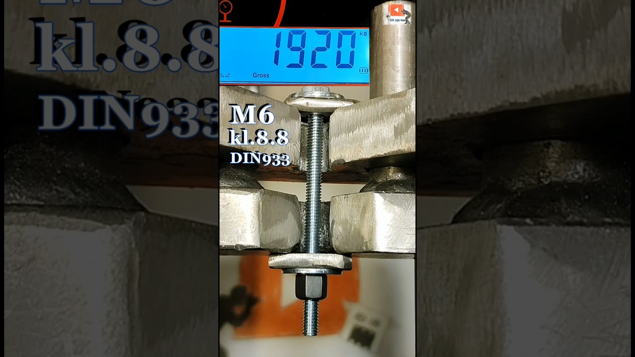 TESt✔ Śruba M6 kl.8.8 na ROZCIĄGANIE Ile wytrzyma KG nacisku ❓ Śruba na kluczyk 10