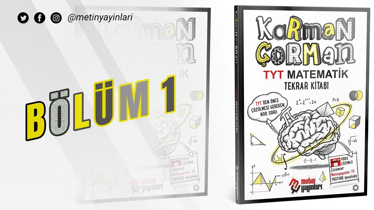KARMAN ÇORMAN TYT MATEMATİK 1.BÖLÜM 