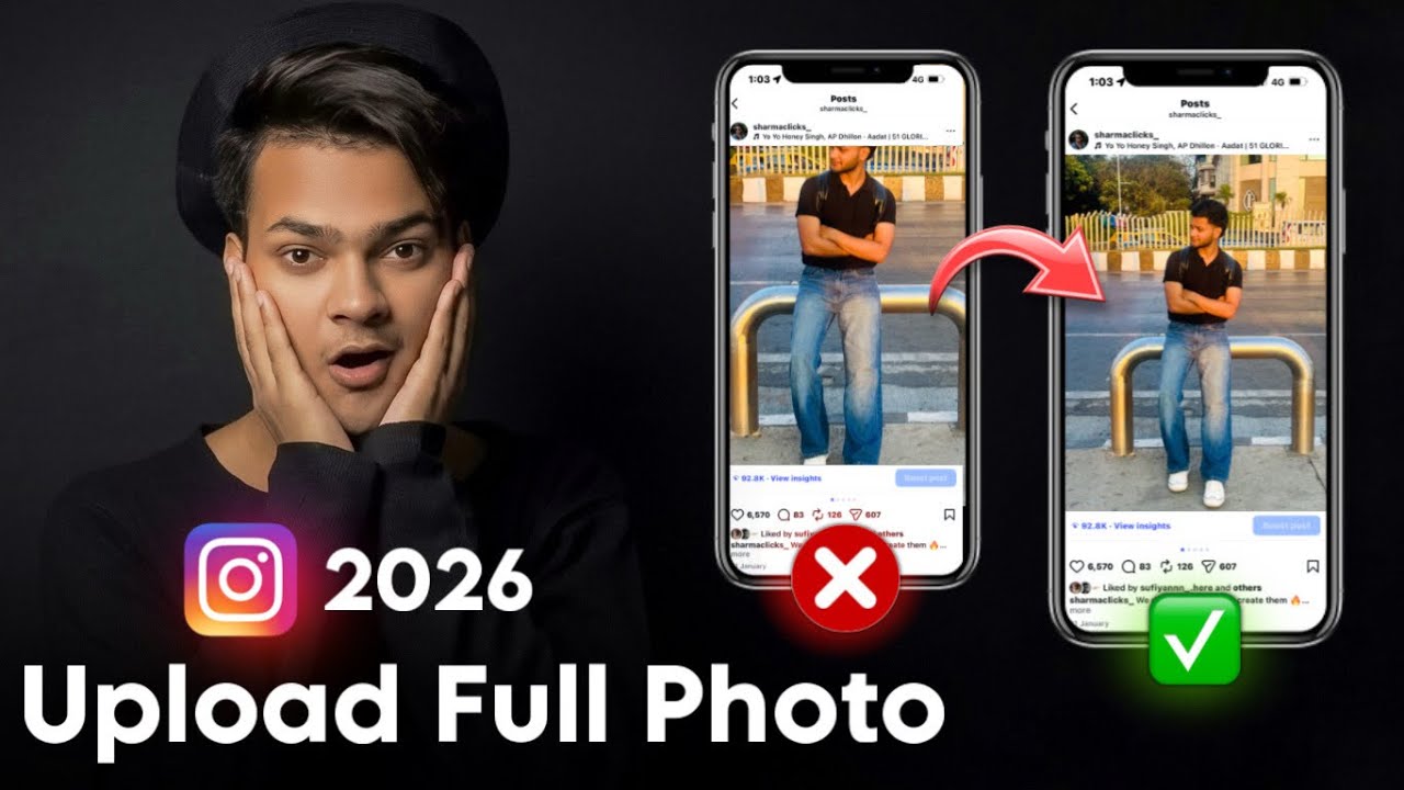 Instagram Par Full Photo Kaise Upload Kare 2026 🚫 No Crop Secret Trick!