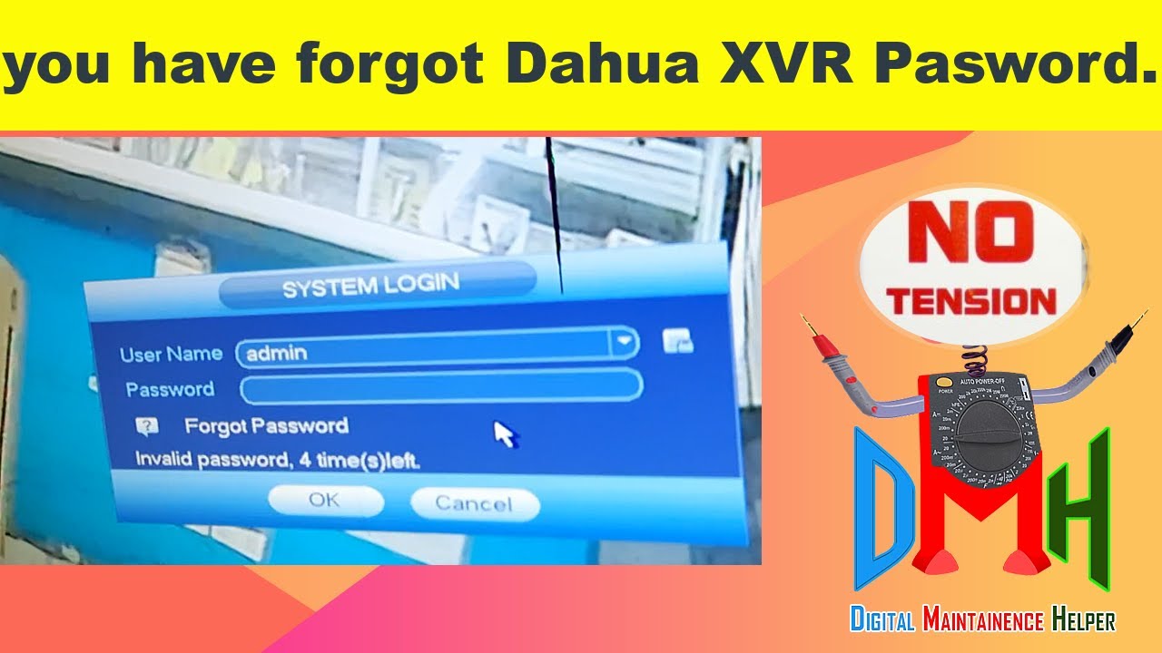 Dahua DVR pasword reset