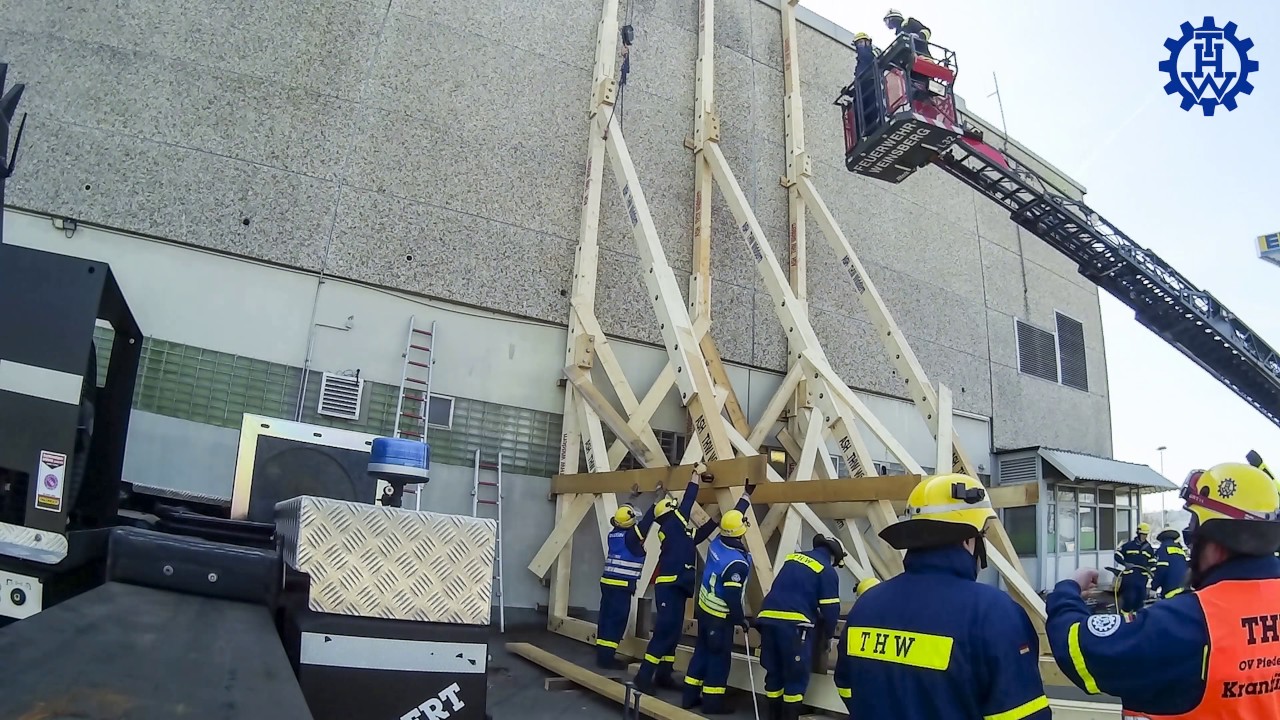 THW GFB Heilbronn Übung - ASH (Abstützsystem Holz) März 2017