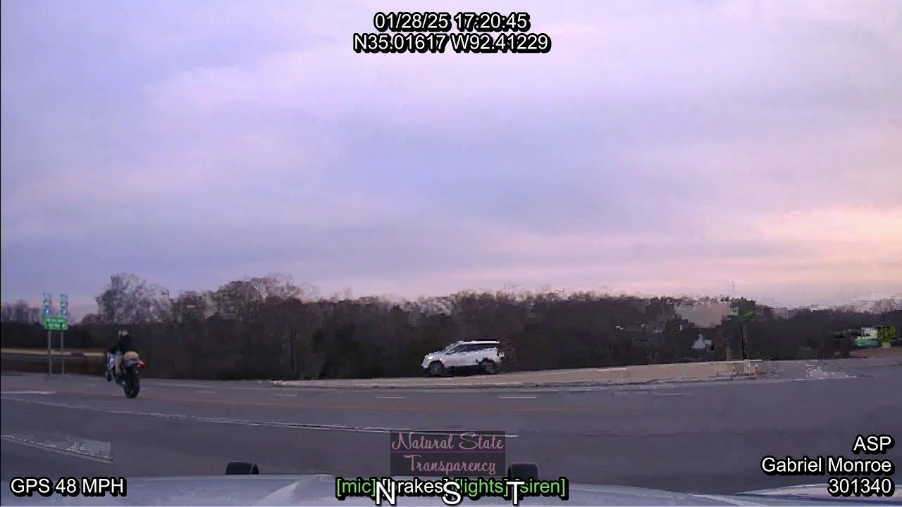 Pursuit/MC/Morrilton to Conway/Interstate 40 Arkansas State Police Troops J/A, Traffic Series Ep1369