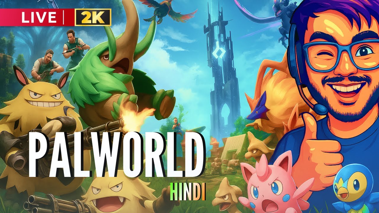 🌍 Palworld Journey Begins LIVE (Hindi) | I&rsquo;m a Beginner&hellip; Chat Help Me Out! 😭🔥