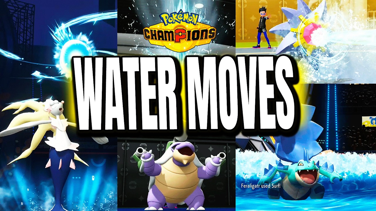 All Water Moves animations in Pok&eacute;mon Champions some are insane (Full Showcase) 💧