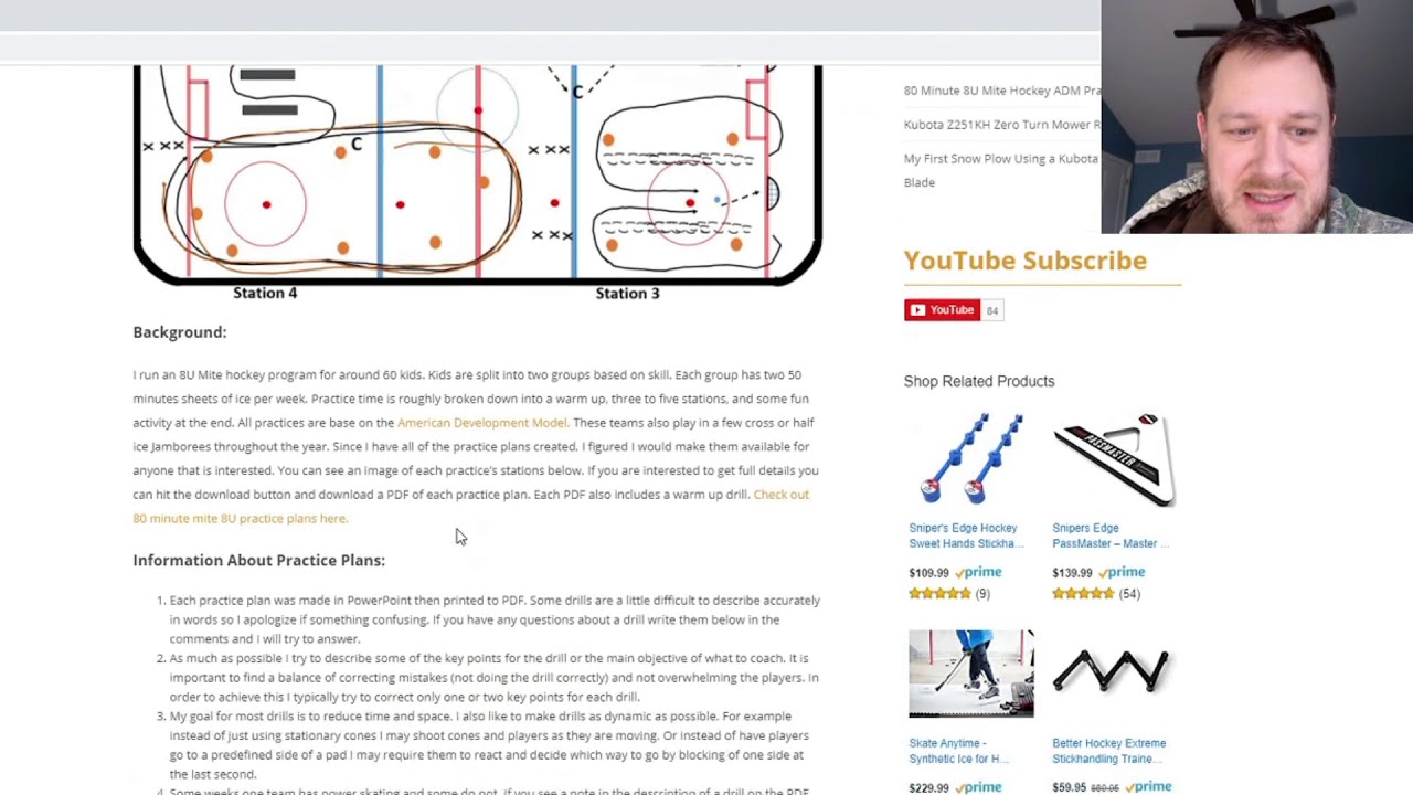 Mite 8U ADM Hockey Practice Plans