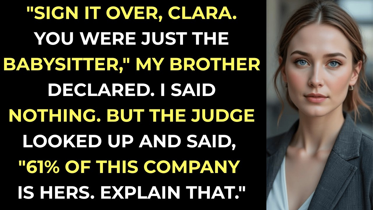 In the Boardroom, My Brother Slid the Papers Over and Said 