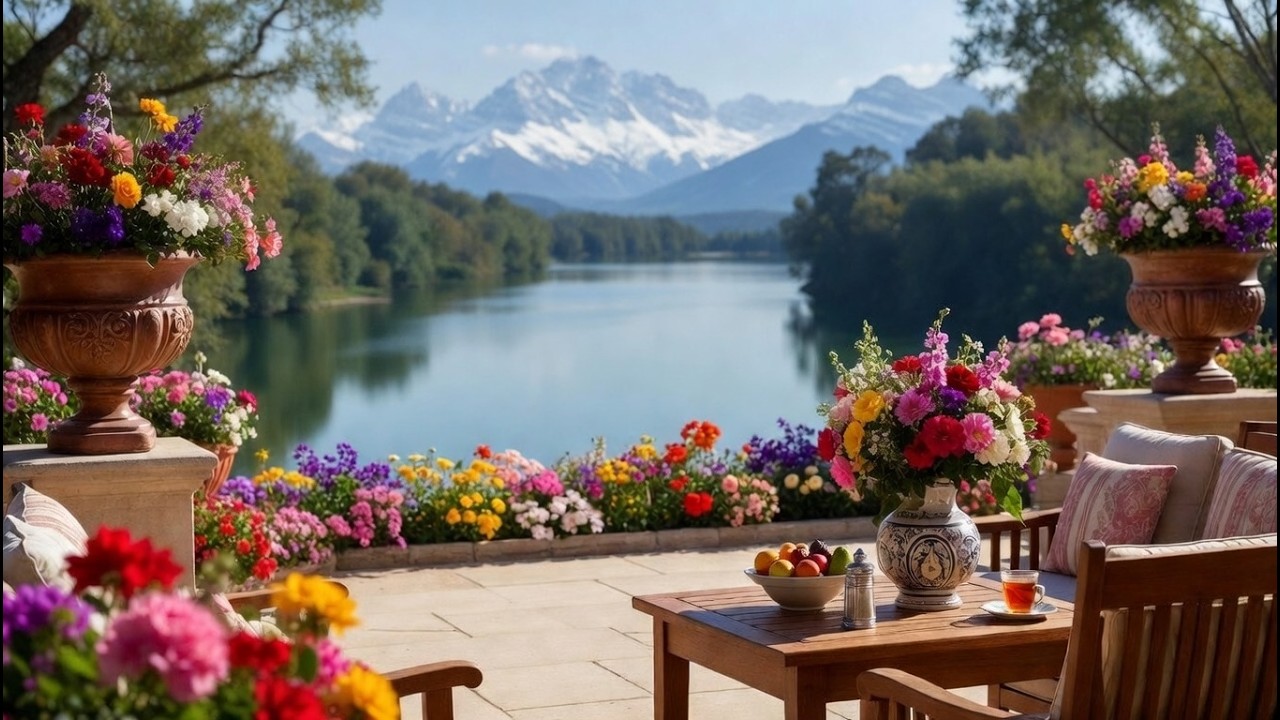 🌿 Beautiful River View from a Luxury Terrace | Relaxing Garden & Nature Atmosphere