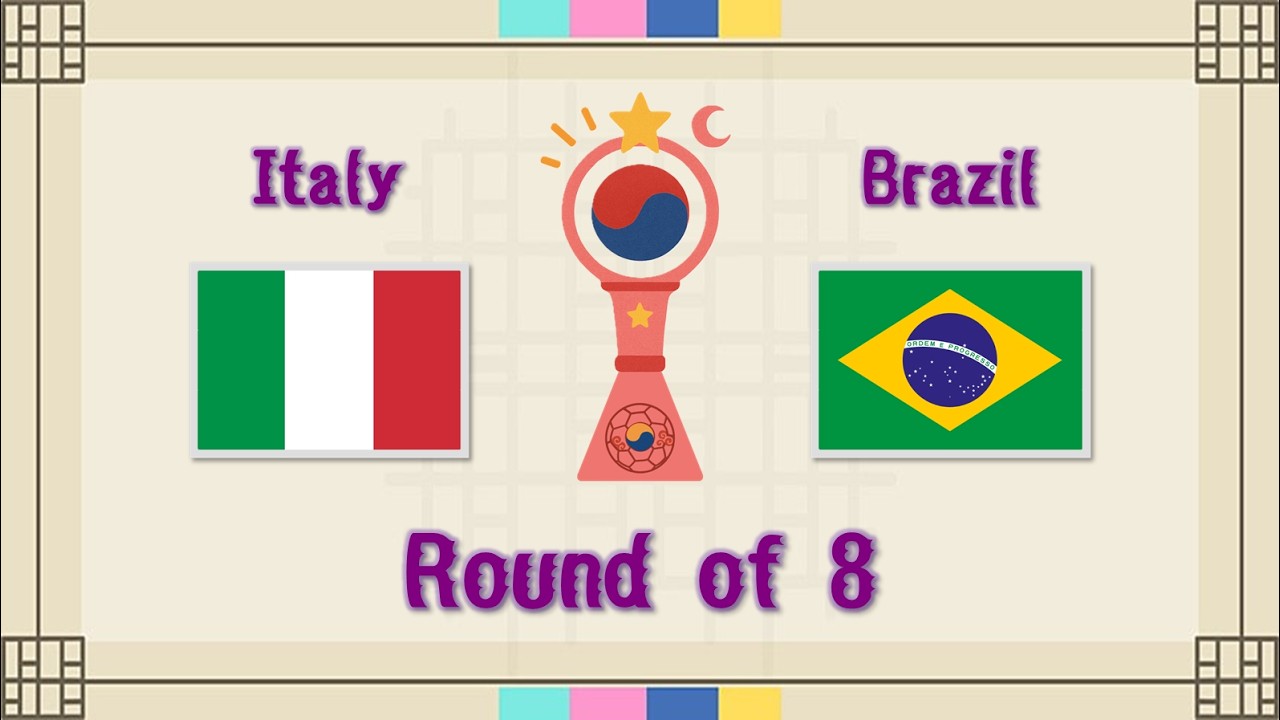 Italy vs Brazil | Round of 8 | 7th World Cup South Korea | PES2021