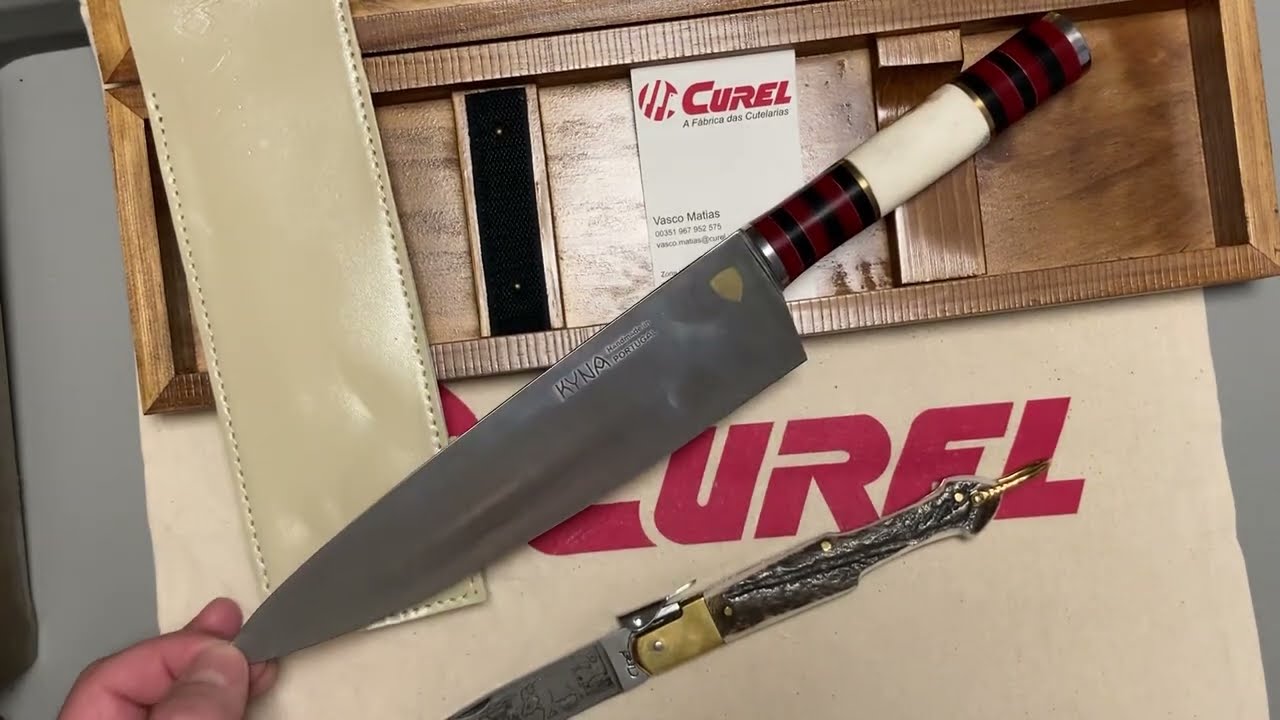 KYNA Chef's knife review and story of visiting CUREL factory in Portugal.