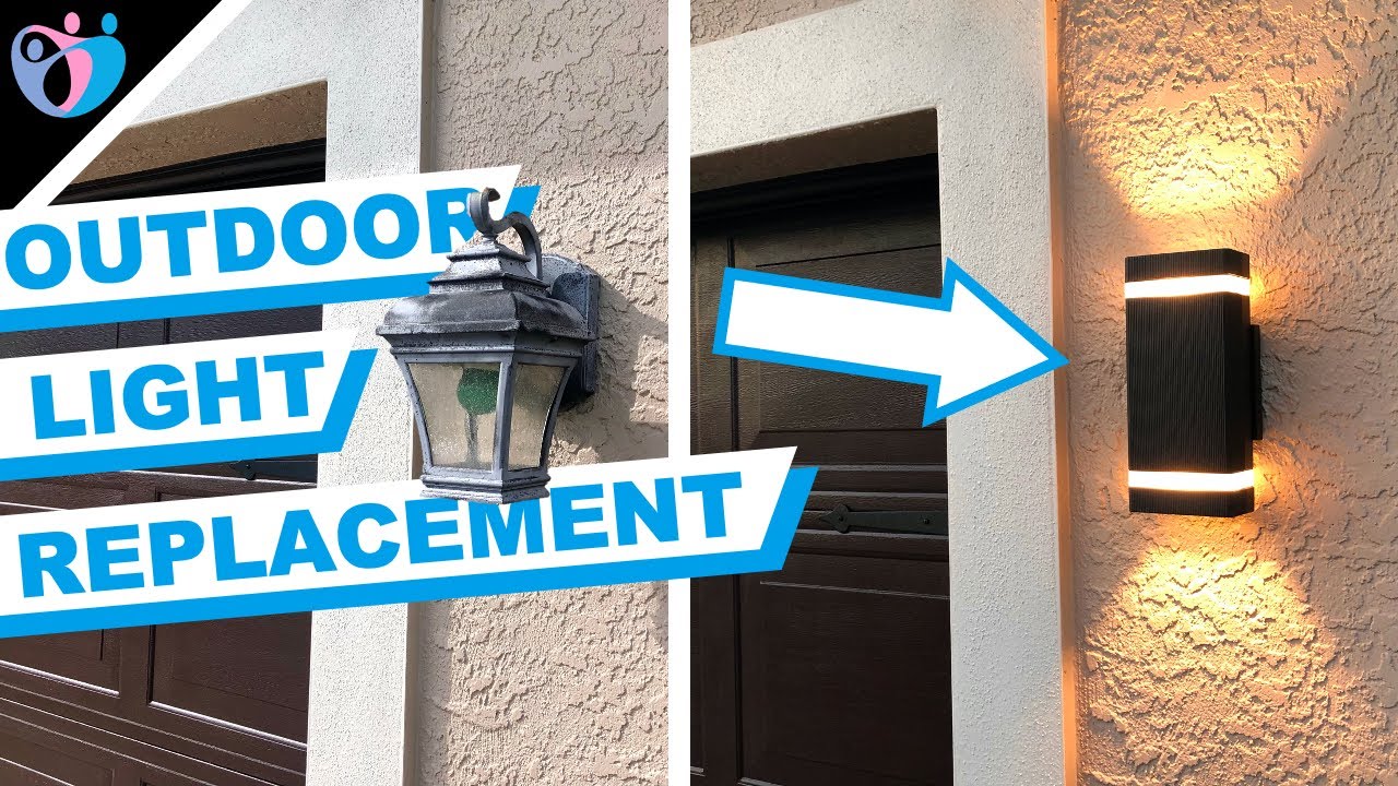 how to replace outdoor wall light fixture