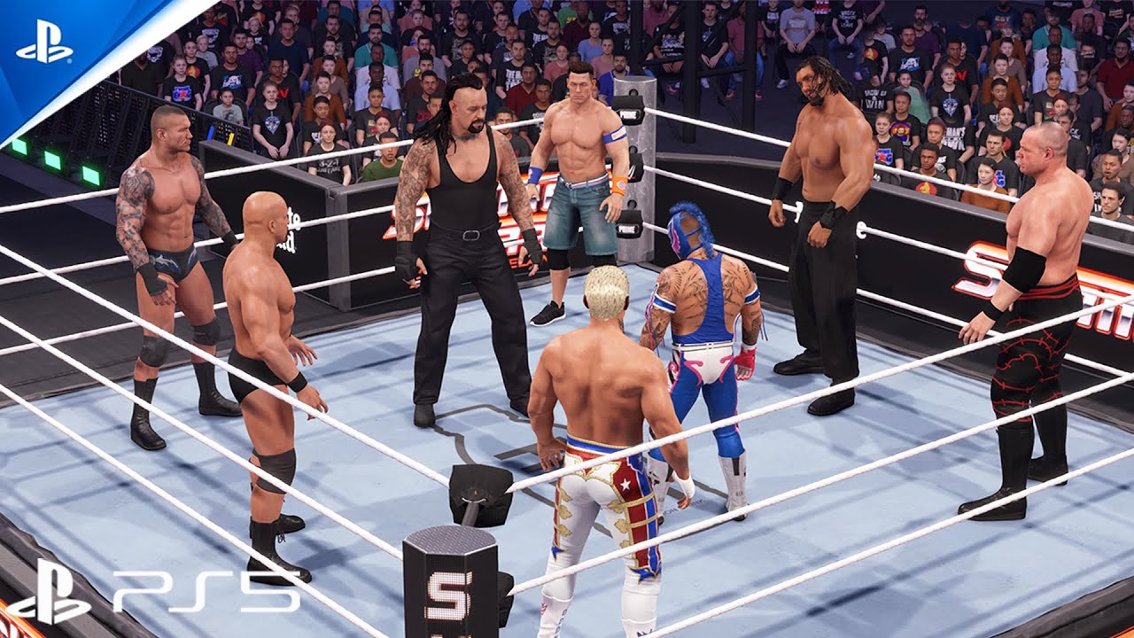 10- Man Gauntlet Elimination Match | Cody, Kane, John Cena - WWE 2K25 PS5 [4K]