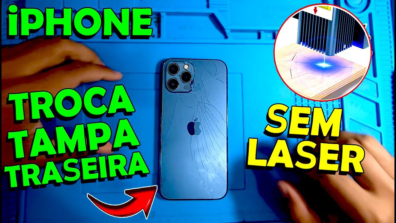COMO TROCAR A TAMPA TRASEIRA DO IPHONE SEM LASER! IPHONE 12 PRO MAX! MÉTODO SEM ABRIR A TELA!