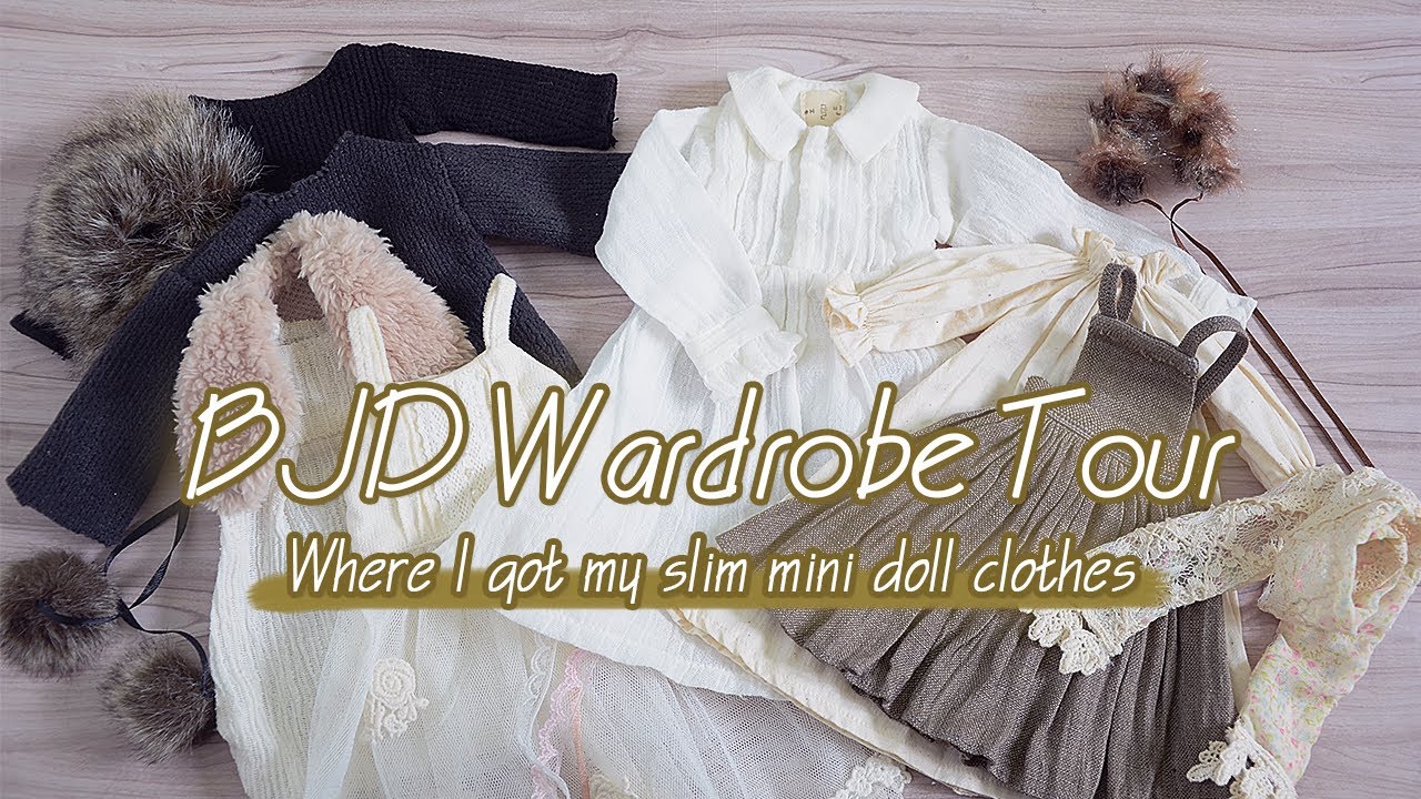 Where I got my BJD Slim Mini girl's clothes | Unoa-sized Mori Girl Wardrobe Tour