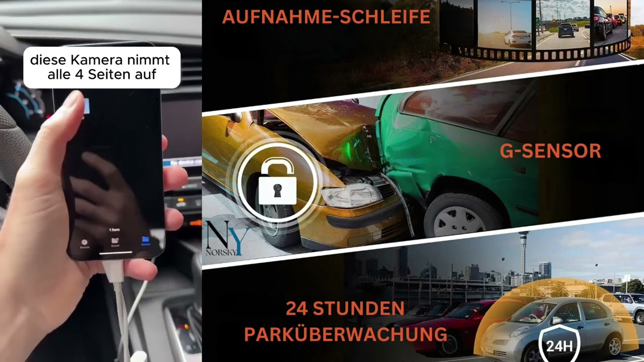🎥 NORSKY Cam Pro&trade; &ndash; Die 310&deg; Dashcam f&uuml;r Rundum-Schutz!