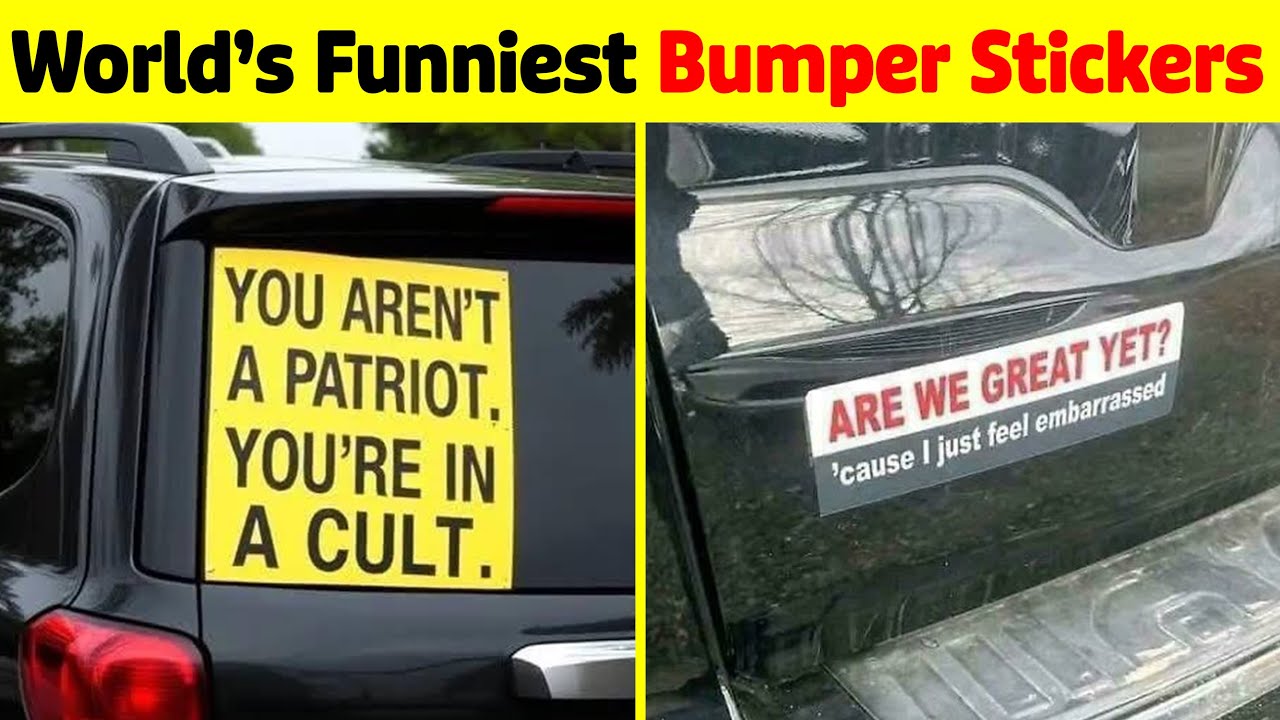 World&rsquo;s FUNNIEST Car Bumper Stickers!