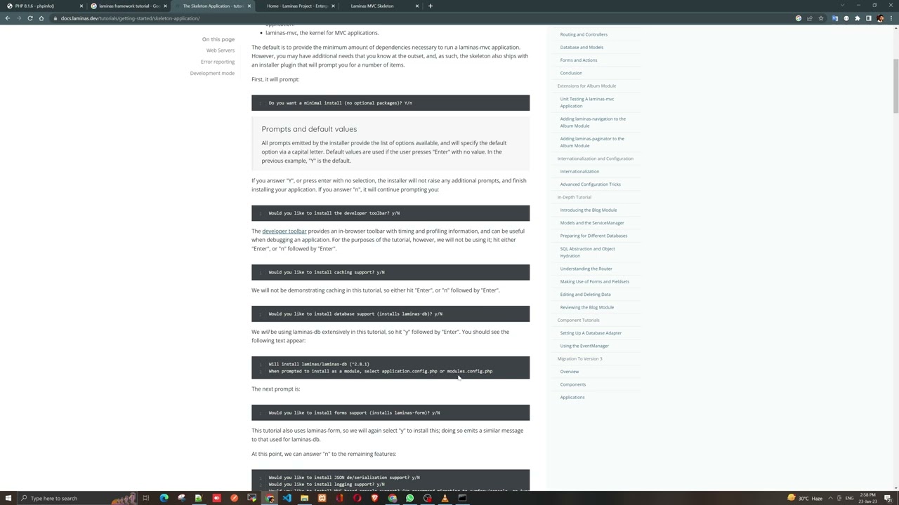 Laminas Tutorial Project | Laminas installation (Video 1)