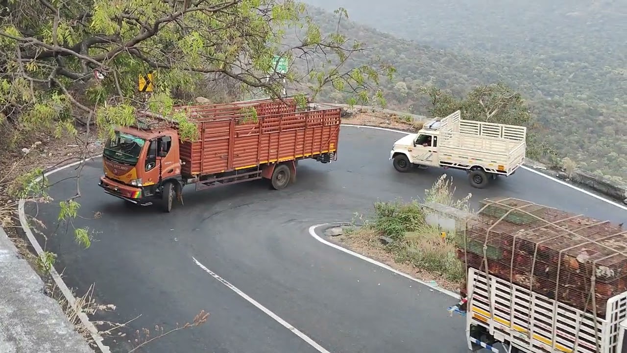 Long Driving Dangerous Hair pin Bend | Ghat Roads | #ghatroadtransport #ghat#travel#driver#trucking