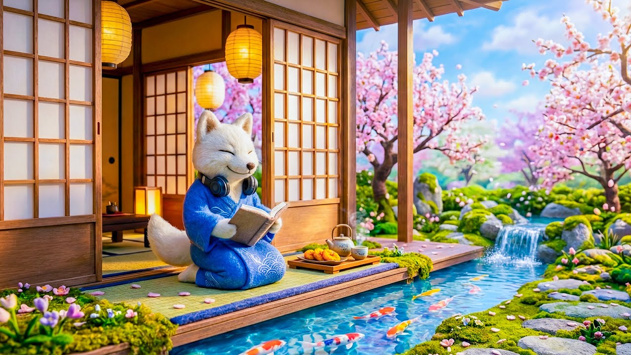 Tranquil Sakura Retreat Lofi 🌸 — Calm Beats for Focus & Study | Lofi Jazz for Peaceful Vibes