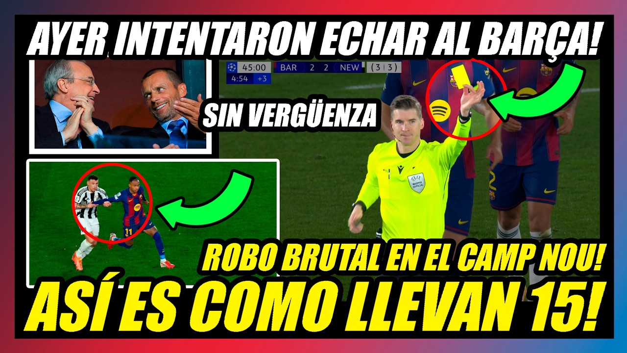 🔥ROBO SALVAJE en el CAMP NOU!!🔥EL ÁRBITRO INTENTÓ ECHAR AL BARÇA de la CHAMPIONS!🔥ESTÁ TODO PODRIDO🔥