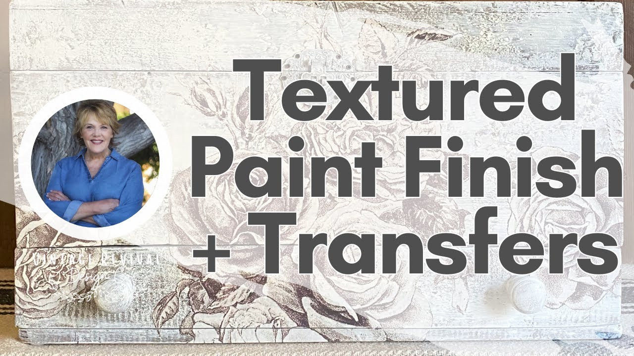 Textured Paint Finish and IOD Transfers - A Vintage Tool Box Makeover